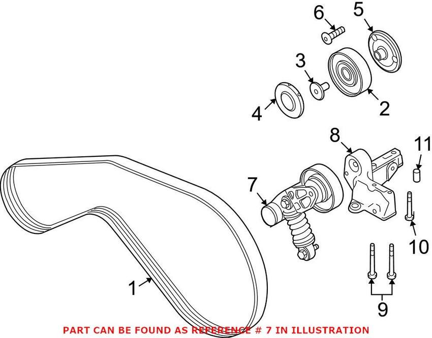 Genuine VW/Audi Drive Belt Tensioner 079903133AL