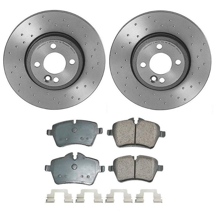 Mini Disc Brake Pad and Rotor Kit – Front (294mm) (Xtra) (Ceramic) (EURO) 34119808705 – Akebono Euro Ultra-Premium 4116587KIT