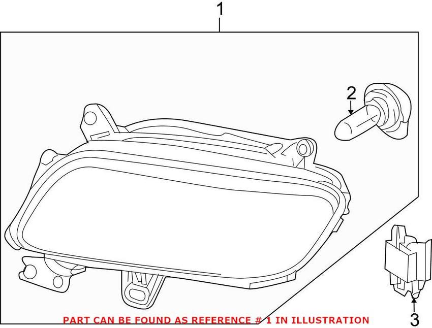 Genuine VW/Audi Fog Light – Front Passenger Side 4E0941700B