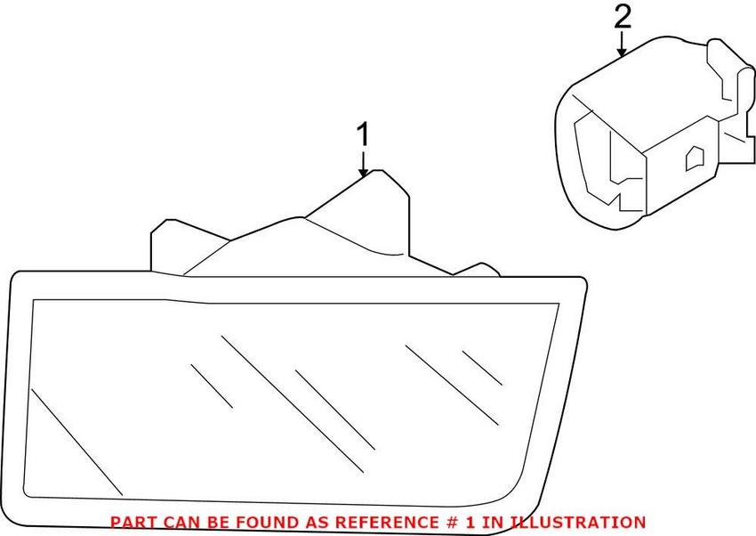 Genuine VW/Audi Side Marker Light – Front Driver Side 4E0945071