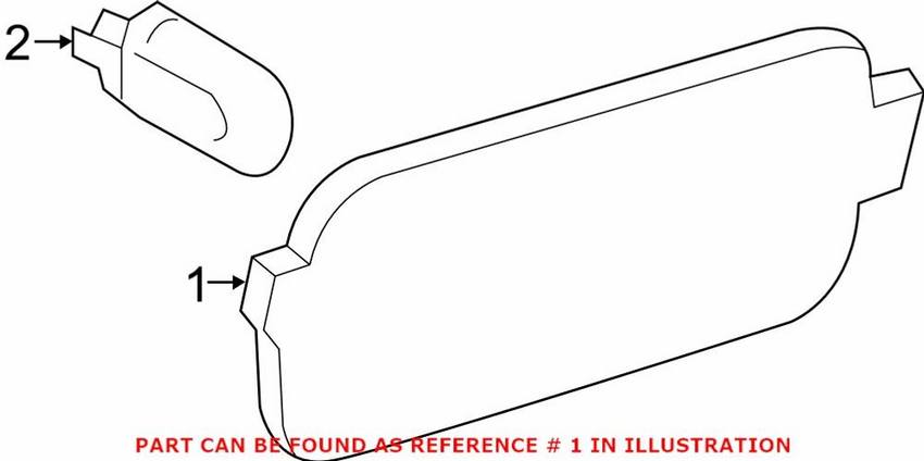 Genuine VW/Audi Side Marker Light – Front Driver Side 4G8945071A