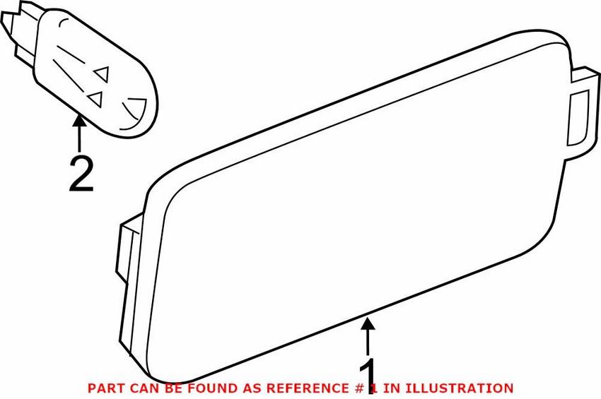 Genuine VW/Audi Side Marker Light – Rear Driver Side 4G8945127