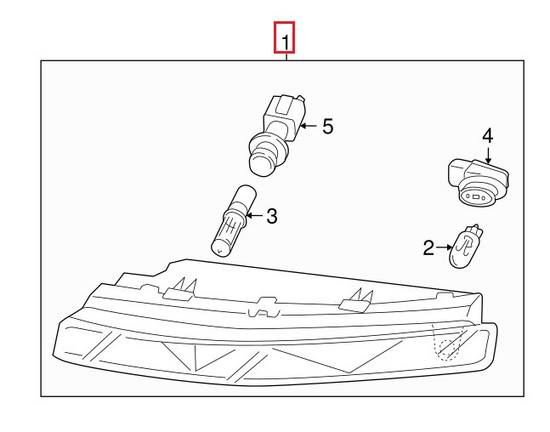 Genuine VW/Audi Turnsignal Light – Front Passenger Side 4L0953042A