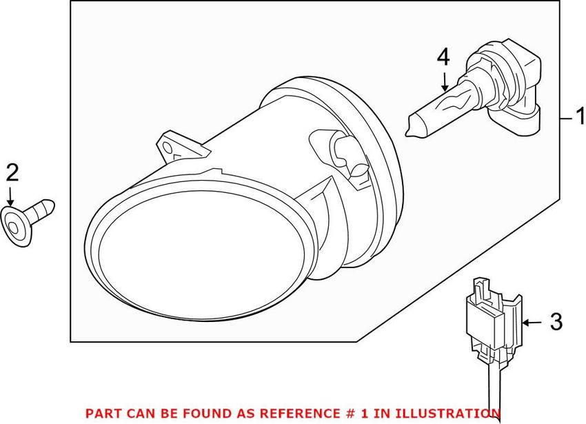 Genuine VW/Audi Fog Light – Front Passenger Side 8J0941700