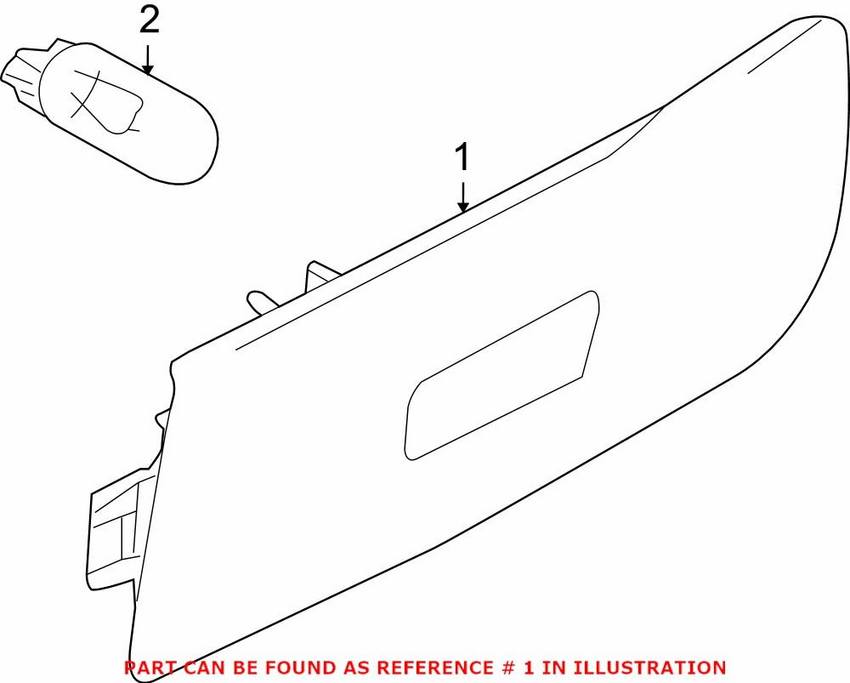 Genuine VW/Audi Side Marker Light – Driver Side 8P4945071A