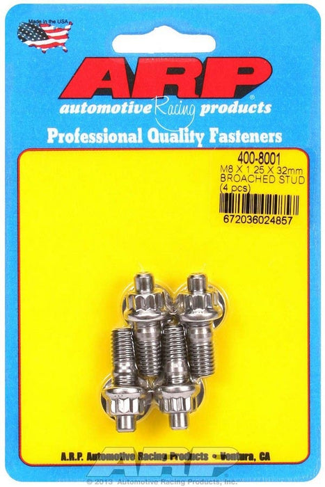 S/S Stud Kit - (4) M8 x 1.25in x 32mm