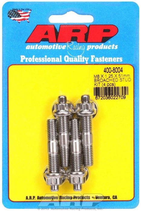 S/S Stud Kit - (4) M8 x 1.25in x 51mm