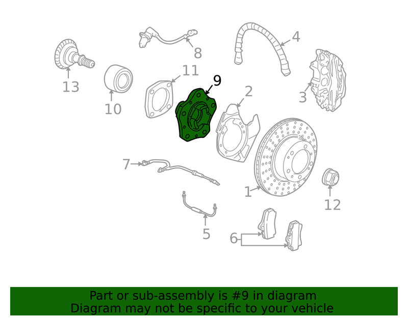 Genuine Porsche parts diagram