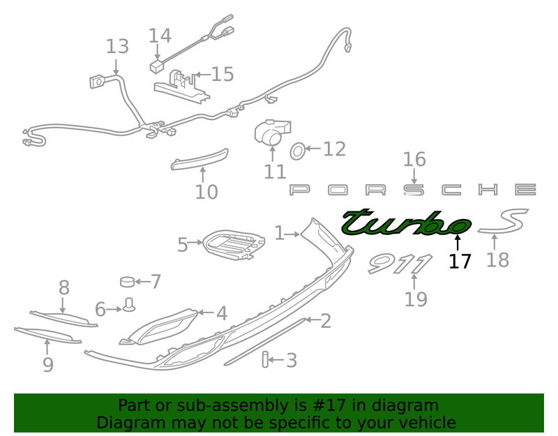 Genuine Porsche parts diagram