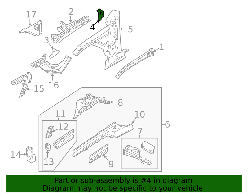 Genuine Porsche parts diagram