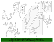 Genuine Porsche parts diagram