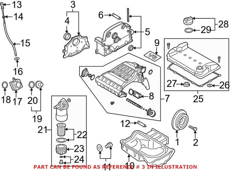 Genuine VW/Audi VW Crankshaft Seal – Front 022103151D