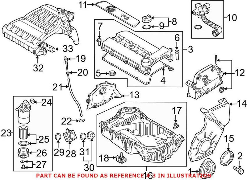 VW Valve Cover (w/ Gasket) 022103429AA