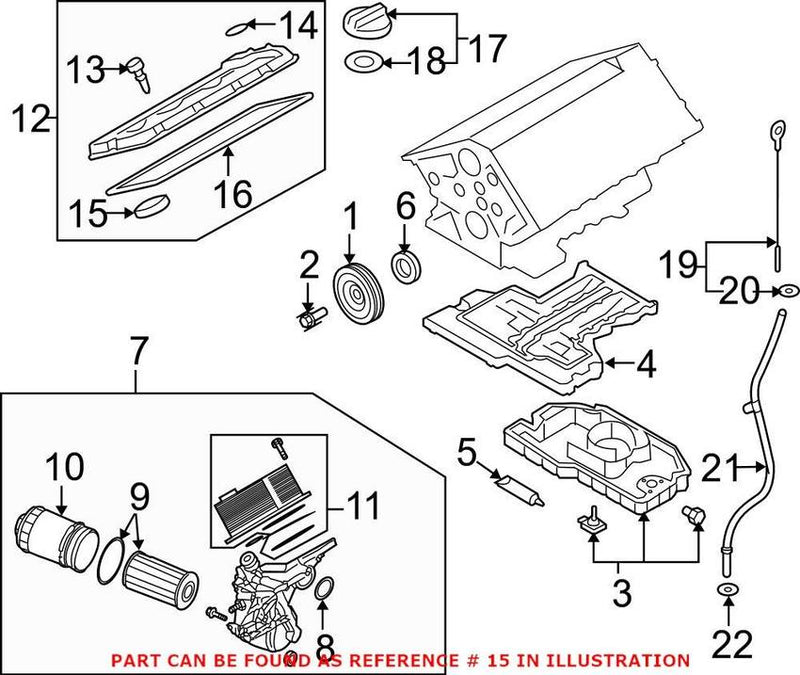 Genuine VW/Audi VW Spark Plug Tube Seal 022103484D