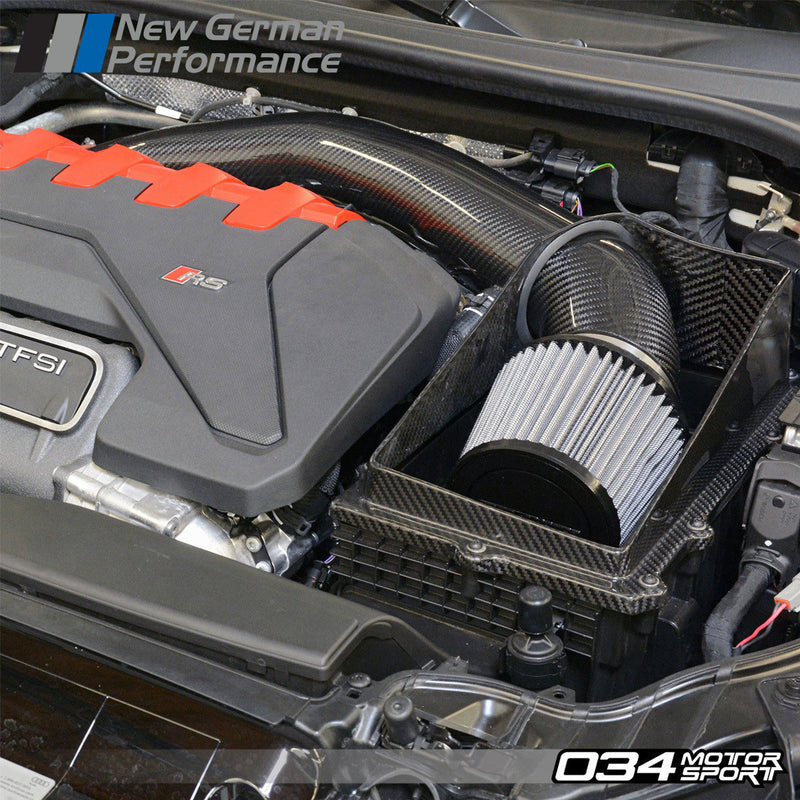 034Motorsport X34 Carbon Fiber Open-Top Cold Air Intake System - Audi 8S TTRS and 8V RS3 2.5 TFSI EVO - NLA
