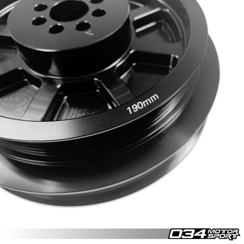 034Motorsport 3.0T TFSI Supercharger 190mm Crank Pulley Upgrade - B8/B8.5 Audi S4/S5/Q5/SQ5, C7 Audi A6/A7