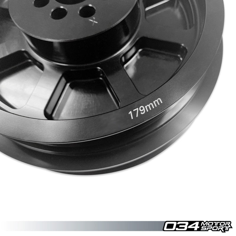 034Motorsport 3.0T TFSI Supercharger 179mm Crank Pulley Upgrade - B8/B8.5 Audi S4/S5/Q5/SQ5, C7 Audi A6/A7
