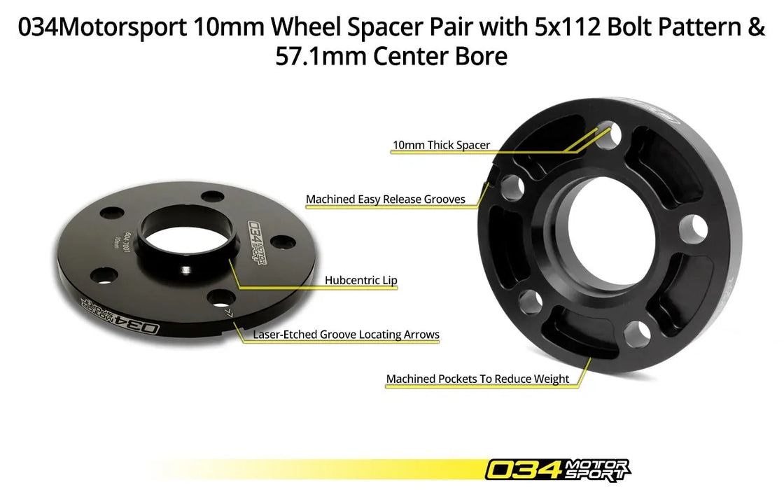 034Motorsport Dynamic+Flush Wheel Spacer Kit, MkV/MkVI Volkswagen Golf/GTI/Rabbit