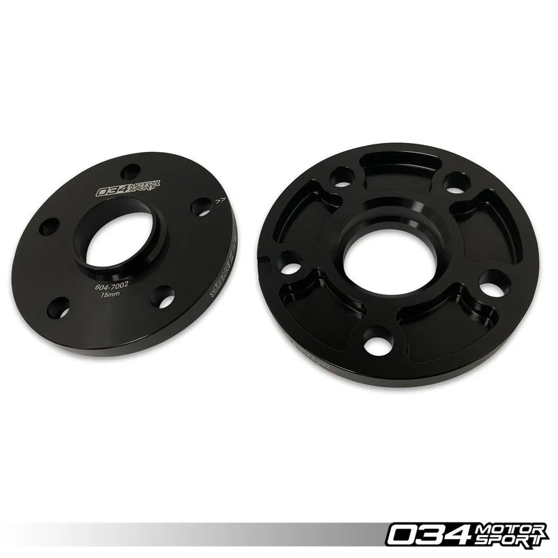 034Motorsport Wheel Spacer Pair, 15mm, Audi and Volkswagen 5x112mm with 57.1mm Center Bore