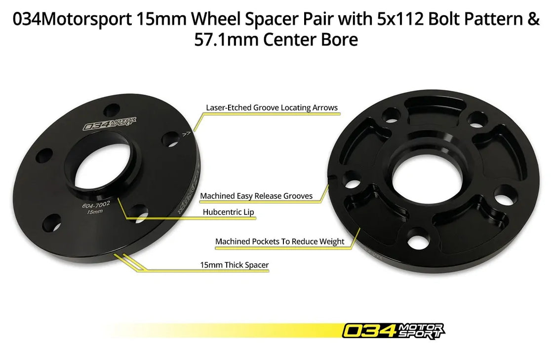 034Motorsport Dynamic+Flush Wheel Spacer Kit, MkV/MkVI Volkswagen Golf/GTI/Rabbit