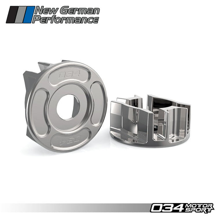 034Motorsport Billet Aluminum Rear Differential Carrier Mount Insert Kit, B8 Audi A4/S4/RS4, A5/S5/RS5, Q5/SQ5 and C7 Audi A6/S6/RS6, A7/S7/RS7