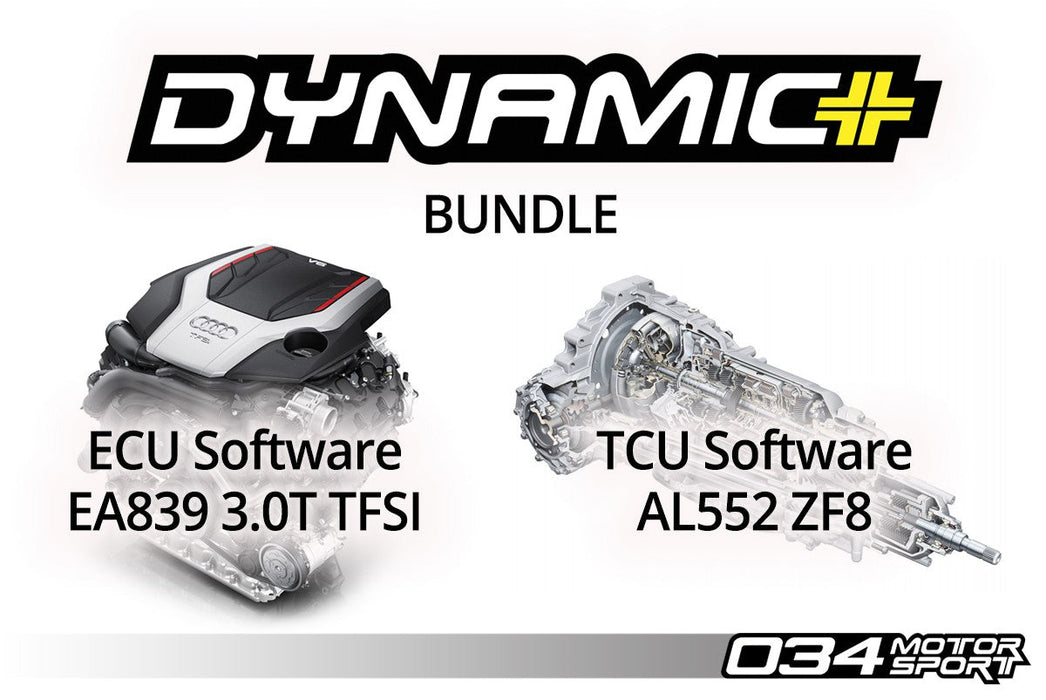 034MOTORSPORT B9 AUDI S4/S5/SQ5,4M.5 Q7/Q8 EA839 3.0T DYNAMIC+ PERFORMANCE ECU, AL552 ZF8 TRANSMISSION TUNING SOFTWARE BUNDLE