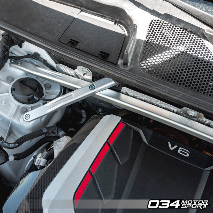 034MOTORSPORT FRONT STRUT BRACE, B9/B9.5 Q5/SQ5, BILLET ALUMINUM