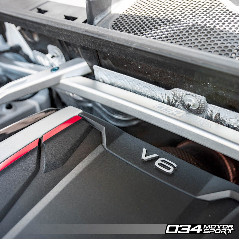 034MOTORSPORT FRONT STRUT BRACE, B9/B9.5 Q5/SQ5, BILLET ALUMINUM