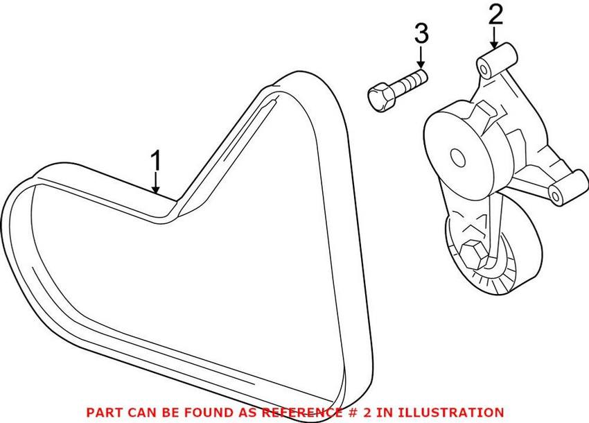 Genuine VW/Audi VW Serpentine Belt Tensioner 038903315AN