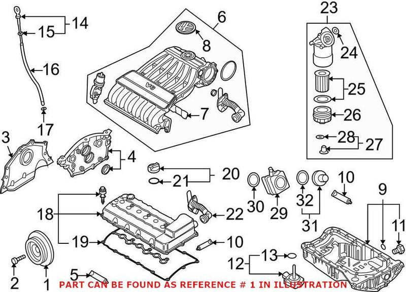 Genuine VW/Audi Engine Crankshaft Pulley 03H105243S – Genuine VW/Genuine VW/Audi