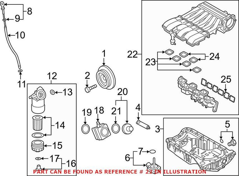 VW Engine Intake Manifold 03H133201AE