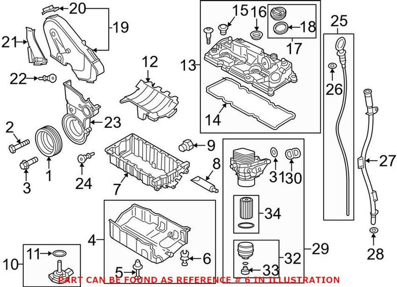 VW Powertrain Skid Plate Bolt 03L103728 – Genuine VW/Audi