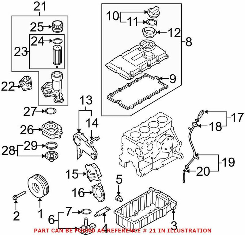 Genuine VW/Audi Engine Oil Filter Housing 045115389H – Genuine VW/Genuine VW/Audi