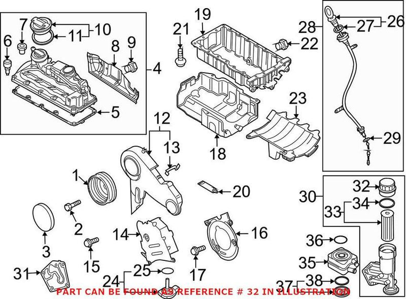 Genuine VW/Audi Engine Oil Filter Housing Cover 045115433C – Genuine VW/Genuine VW/Audi