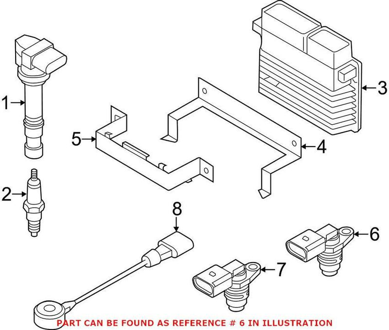 VW Engine Camshaft Position Sensor 04C907601