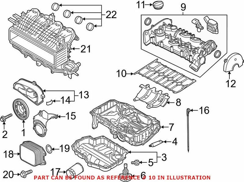 Genuine VW/Audi VW Engine Valve Cover Gasket 04E103483H