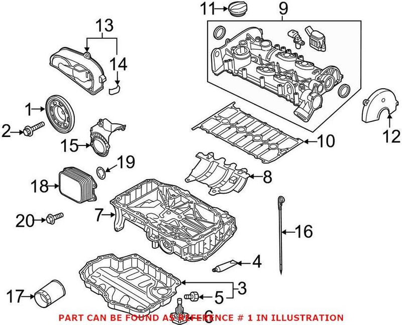 Genuine VW/Audi VW Engine Crankshaft Pulley 04E105243K