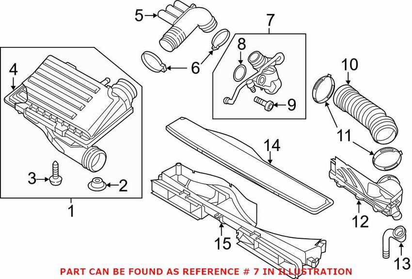 Genuine VW/Audi Engine Air Intake Hose 04E129654P