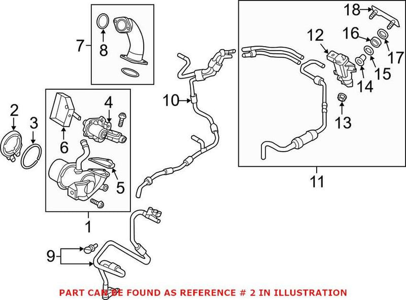 VW EGR Cooler Clamp 04L131455A