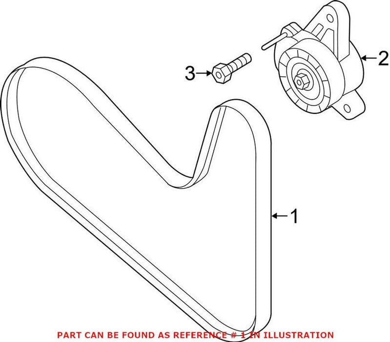VW Serpentine Belt 04L260849C