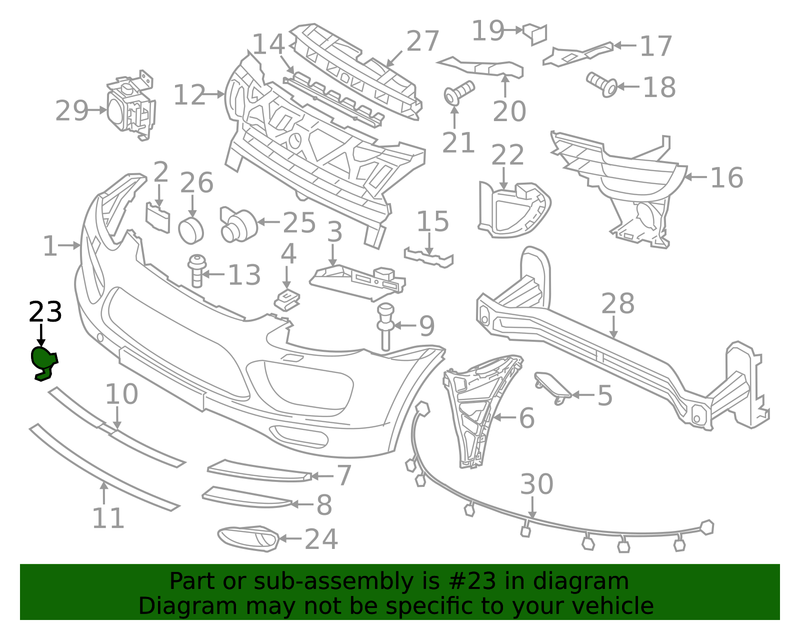Genuine Porsche parts diagram