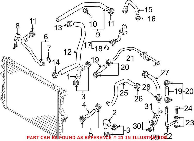 Genuine Vw/Audi Coolant Pipe 059 121 086 Ah