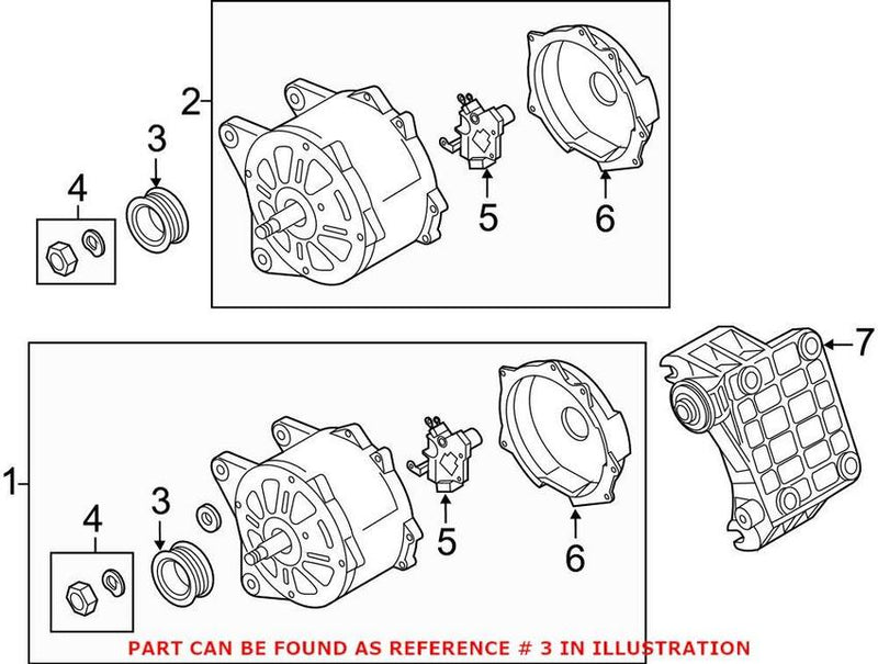 VW Alternator Pulley 059903119N
