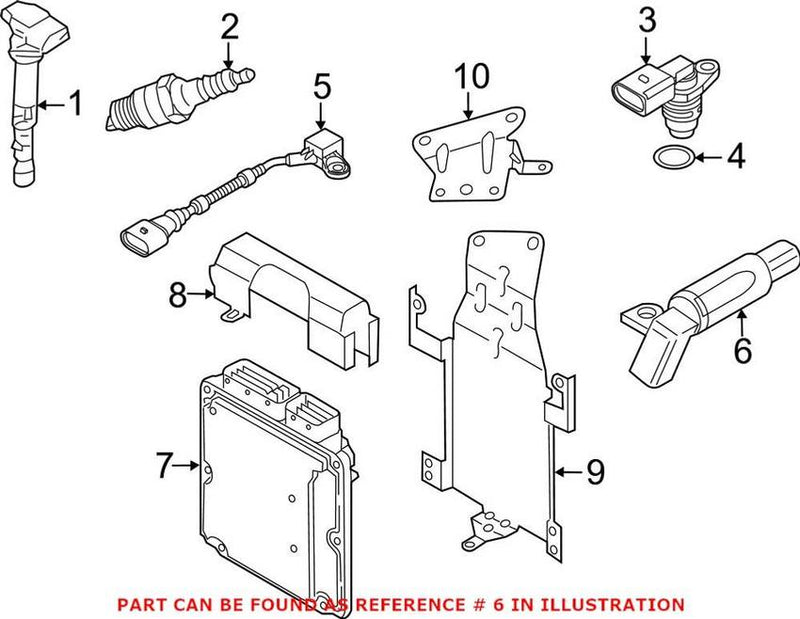 VW Engine Crankshaft Position Sensor 059906433F