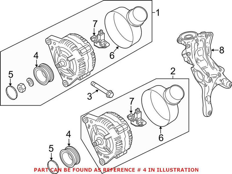 Genuine VW/Audi Alternator Pulley 06A903119