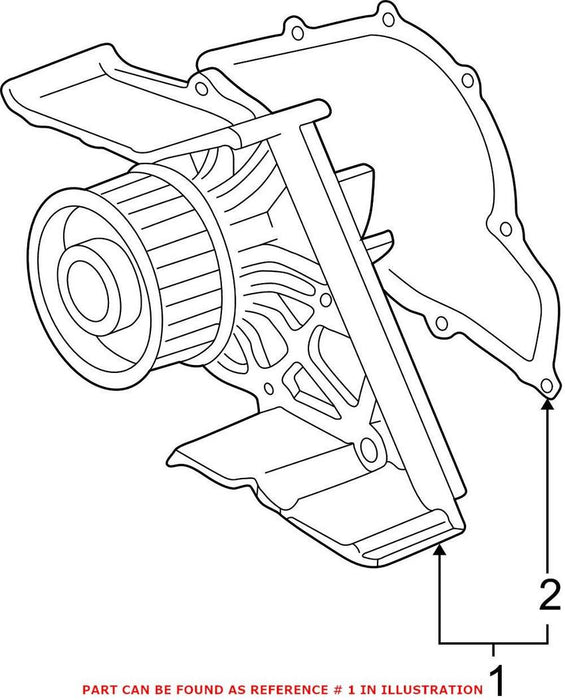 Genuine VW/Audi Engine Water Pump (Rebuilt) 06C121004HX