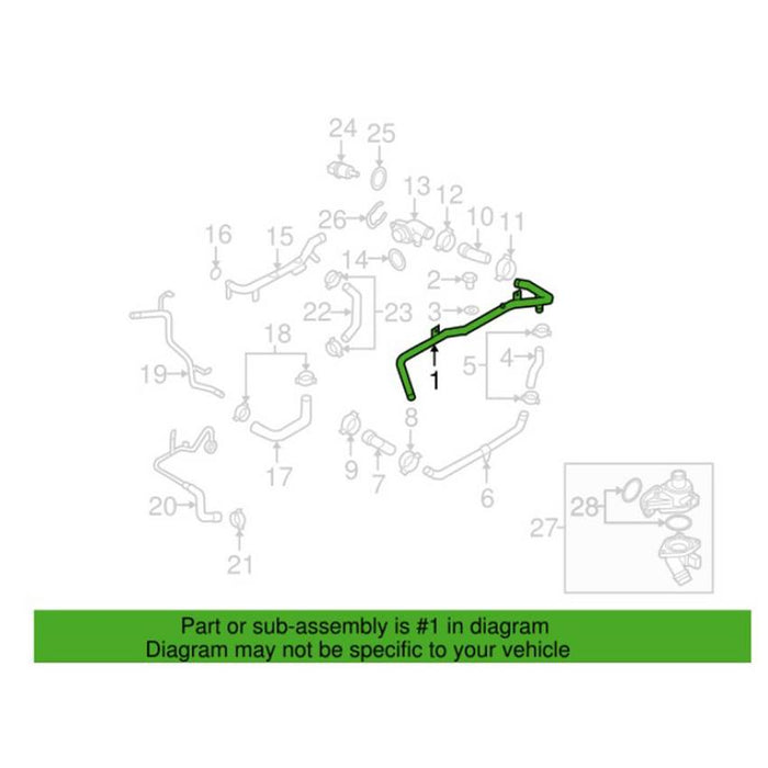Genuine VW/Audi Engine Coolant Pipe 06D121071R