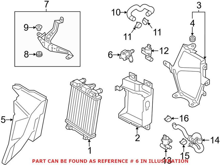Genuine VW/Audi Engine Auxiliary Water Pump 06D121601