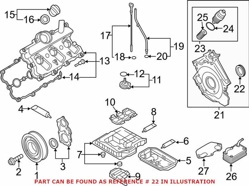 Genuine VW/Audi Engine Crankshaft Seal 06E103051J