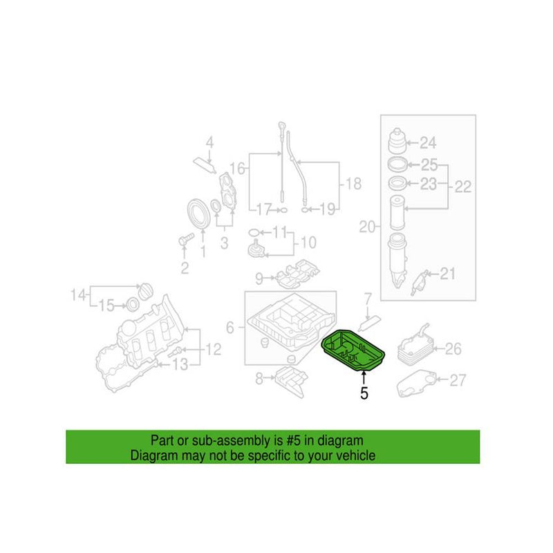 Genuine VW/Audi Engine Oil Pan 06E103604F – Genuine VW/Genuine VW/Audi